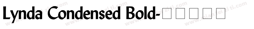 Lynda Condensed Bold字体转换